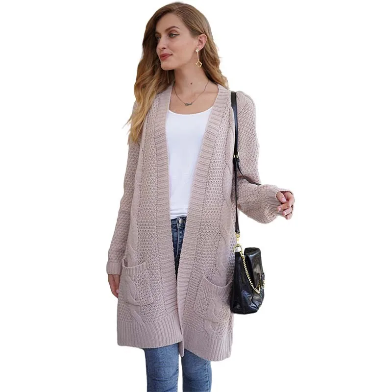 Solid Color Knitted Cardigan Women Tops Fashion Long Sleeve Plus Size Vintage Sweaters Ladies Long Cardigan Coat Winter
Solid Color Knitted Cardigan Women Tops Fashion Long Sleeve Plus Size Vintage Sweaters Ladies Long Cardigan Coat Winter