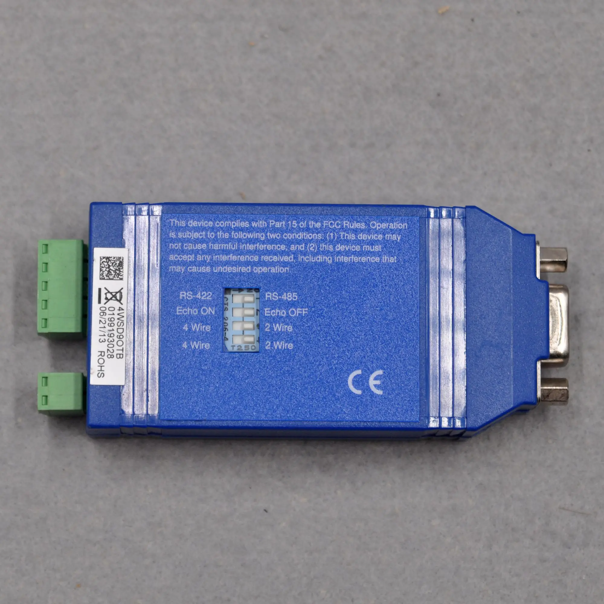 United States B & B 4WSD90TB port powered RS-232 to RS-422 485 converter DB9F TB
United States B & B 4WSD90TB port powered RS-232 to RS-422 485 converter DB9F TB