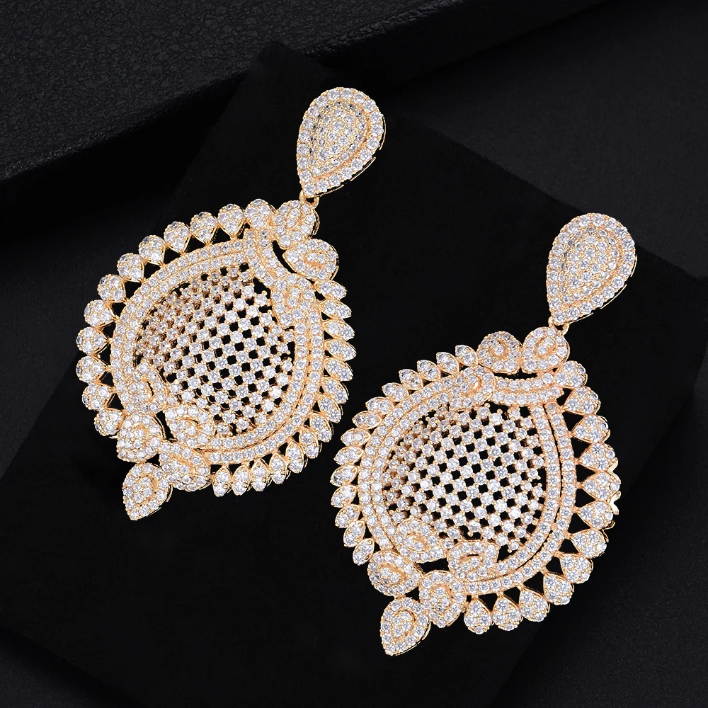 LARRAURI Trendy Big Women Statement Big Drop Earrings Luxury Cubic Zirconia Statement Earrings For Women Fashion Jewelry Party
LARRAURI Trendy Big Women Statement Big Drop Earrings Luxury Cubic Zirconia Statement Earrings For Women Fashion Jewelry Party