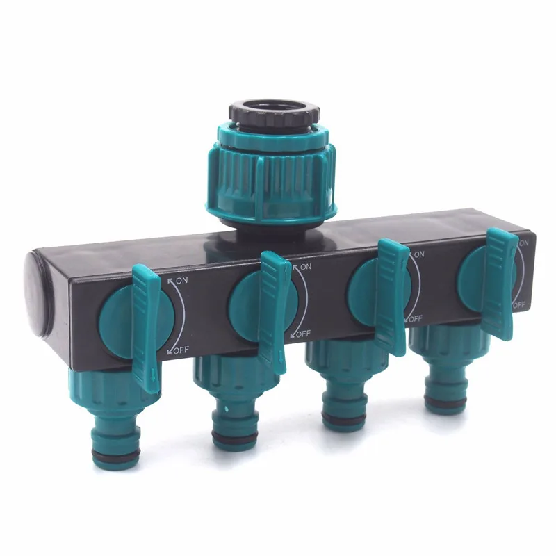 

1/2"-3/4"-1" Hose Splitters Irrigation Adapter 4-way Water European standard Female Thread Tap Connectors 1 Pc