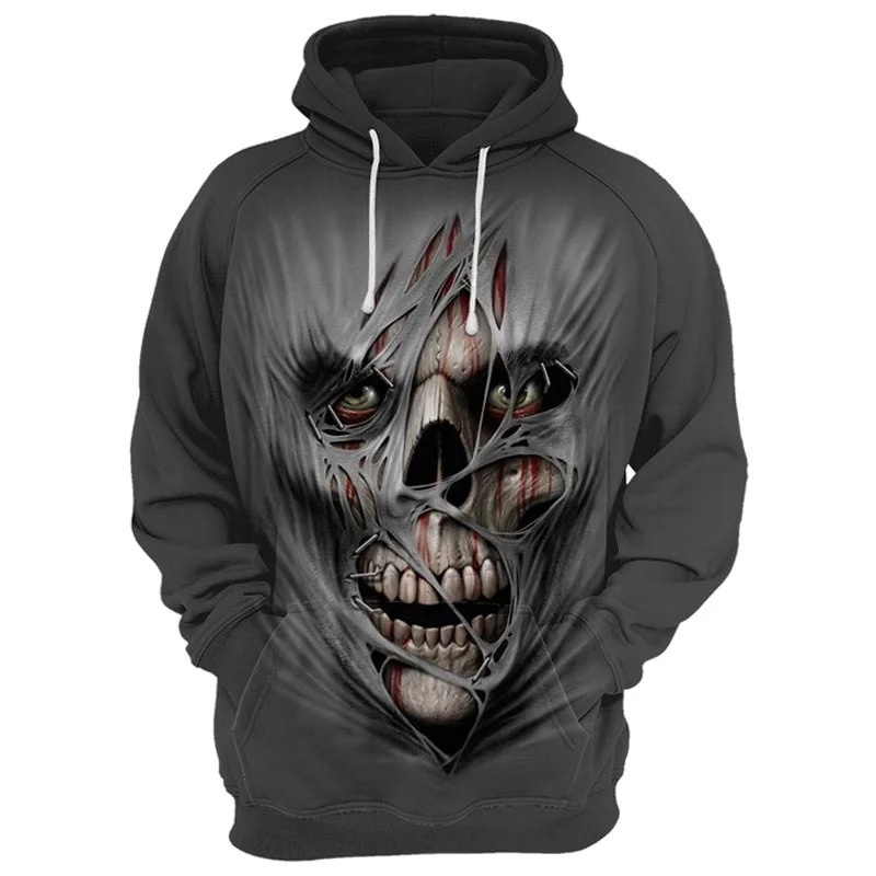 Spring and Autumn Men's and Women's Horror Skull Hoodie 3D Printed Black Alternative Pullover Street Hip Hop Cosplay Sweatshirt
Spring and Autumn Men's and Women's Horror Skull Hoodie 3D Printed Black Alternative Pullover Street Hip Hop Cosplay Sweatshirt