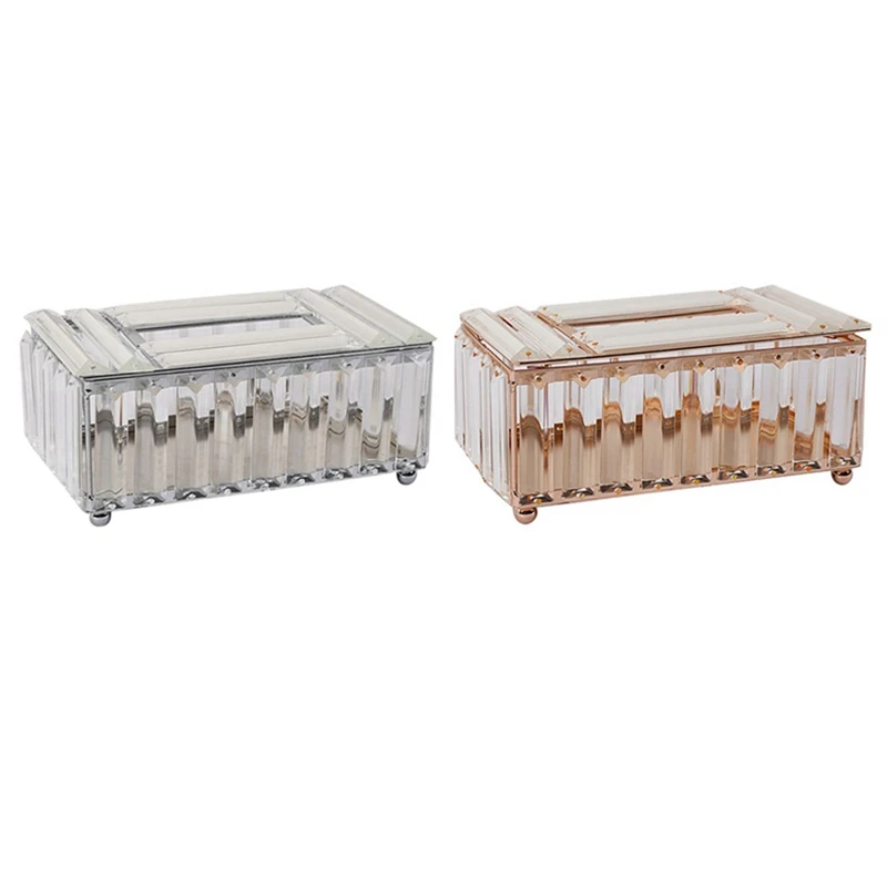 2x Tissue Box Crystal Glass Luxury Container Desktop Storage Decoration Paper Towel Case Napkin Tray Silver & Gold
2x Tissue Box Crystal Glass Luxury Container Desktop Storage Decoration Paper Towel Case Napkin Tray Silver & Gold