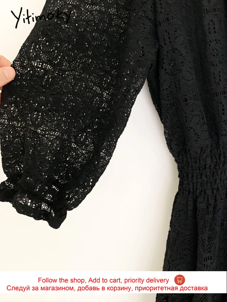 Yitimoky Lace Dresses Women Vintage Mini Dress Hook Flower Hollow Puff Sleeve Elastic Waist Casual New Summer 2021 Fashion
Yitimoky Lace Dresses Women Vintage Mini Dress Hook Flower Hollow Puff Sleeve Elastic Waist Casual New Summer 2021 Fashion