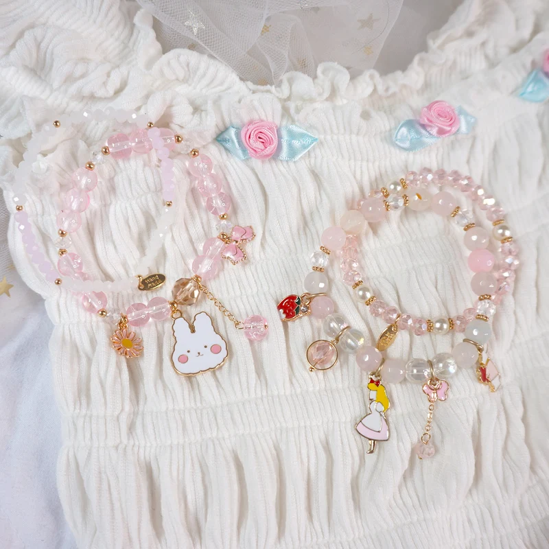 Summer Cute Sweet Pink Bracelet Female Korean Ins Style Cartoon Girlish Rabbit Princess Girlfriends Bracelet
Summer Cute Sweet Pink Bracelet Female Korean Ins Style Cartoon Girlish Rabbit Princess Girlfriends Bracelet