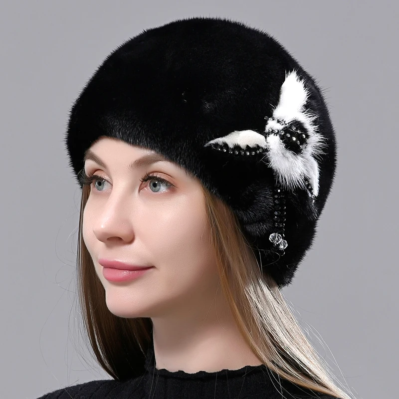 Winter Hat Women Luxury Winter Stylish Warm Natural Mink Fur Caps Windproof Full Pelt Elegant Snow Headwear
Winter Hat Women Luxury Winter Stylish Warm Natural Mink Fur Caps Windproof Full Pelt Elegant Snow Headwear