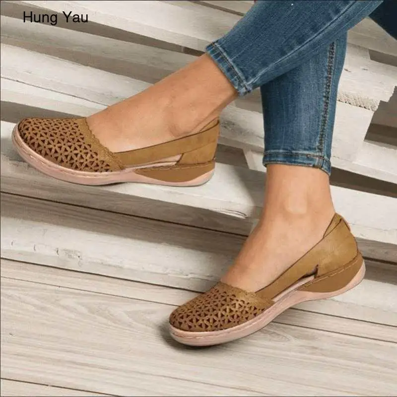 Women Wedges Orthopedic Hollow Out Pu Summer Vintage Sandals Office Slip On Casual Sewing Ladies Bunion Shoes Size 35-43
Women Wedges Orthopedic Hollow Out Pu Summer Vintage Sandals Office Slip On Casual Sewing Ladies Bunion Shoes Size 35-43