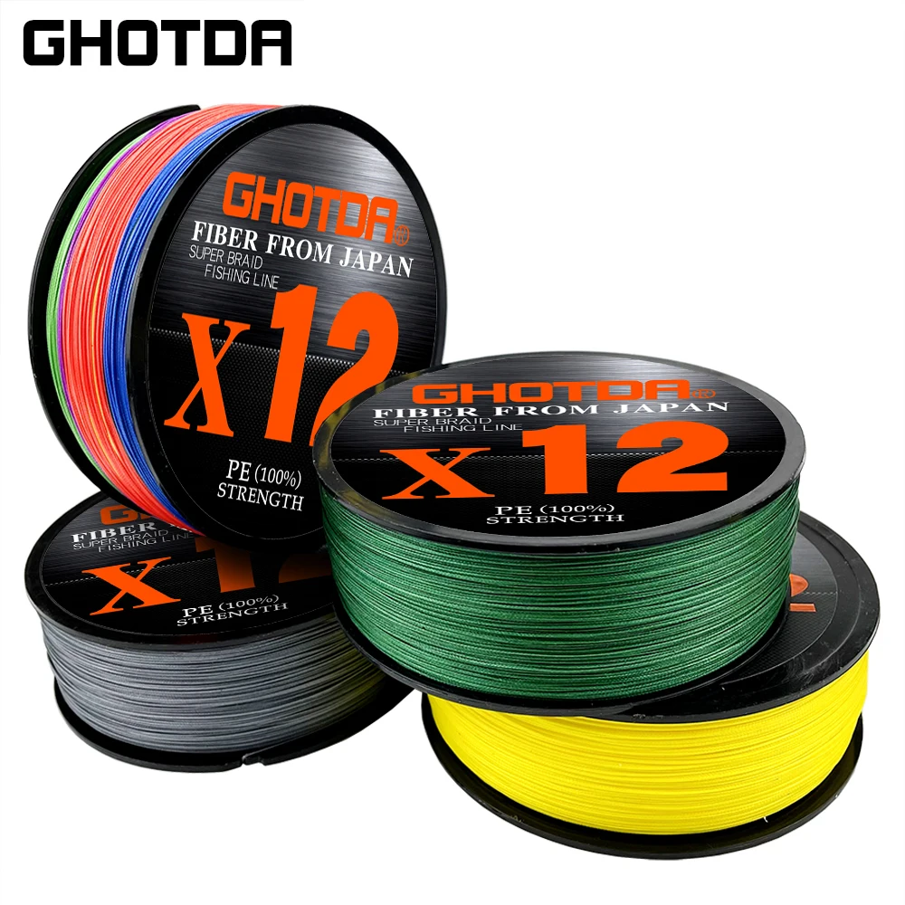 Плетеная рыболовная леска GHOTDA 11 3-41 8 кг 12 кос высокая плотность 100/300/500 м | Спорт и