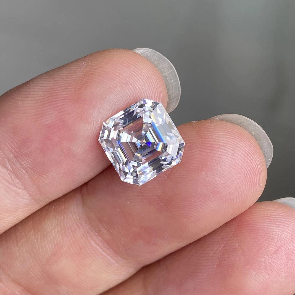 Meisidian 10x10mm Asscher Cut Shape GH VVS1 Moissanite 5 Carat Diamond Engagement Ring
Meisidian 10x10mm Asscher Cut Shape GH VVS1 Moissanite 5 Carat Diamond Engagement Ring