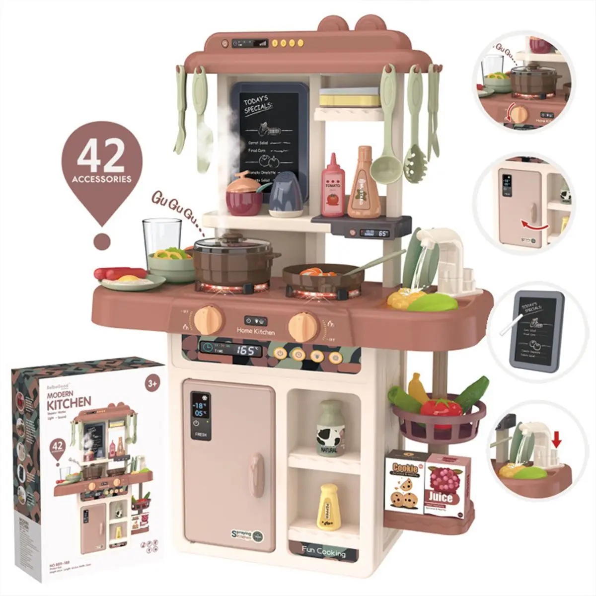 42pcs Kid Kitchen Toys Simulation Kitchen Toy Spray Water ABS Dinnerware Pretend Play Kitchen Cooking Table Set Children's Gifts
42pcs Kid Kitchen Toys Simulation Kitchen Toy Spray Water ABS Dinnerware Pretend Play Kitchen Cooking Table Set Children's Gifts
