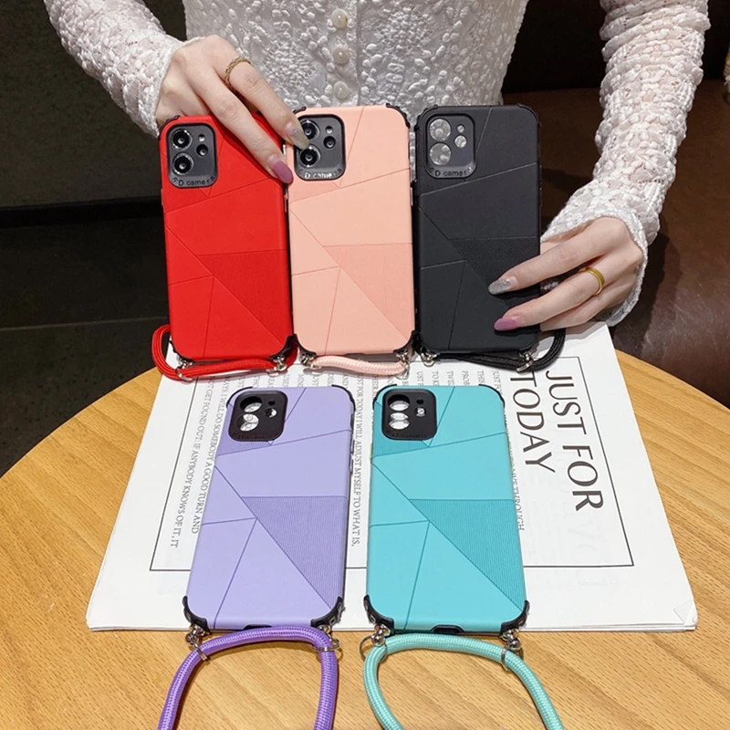 Luxury Soft Phone Case Crossbody Necklace Cord Lanyards With Rope For iphone 12 MINI 7 8 Plus X XR XS 11 Pro Max SE 2020 Cover
Luxury Soft Phone Case Crossbody Necklace Cord Lanyards With Rope For iphone 12 MINI 7 8 Plus X XR XS 11 Pro Max SE 2020 Cover