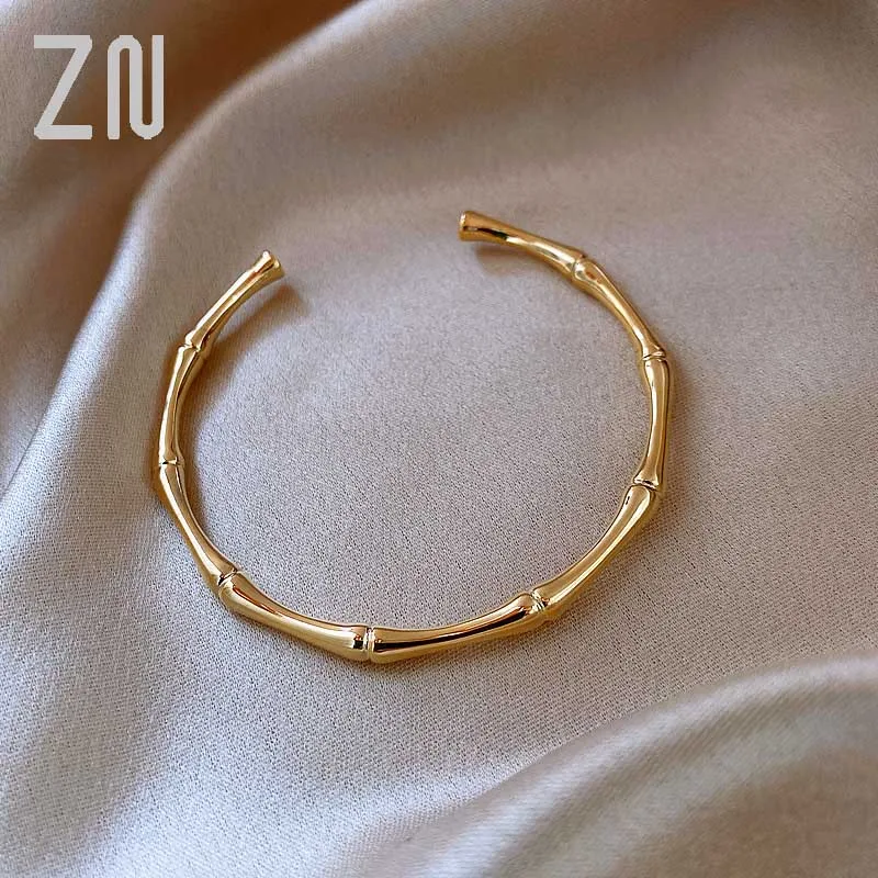 ZN Fashion Luxury Korean Jewelry Gifts Retro Women Girl Unusual Bracelet Personality Design Bamboo Shape Adjustable Size Bangles
ZN Fashion Luxury Korean Jewelry Gifts Retro Women Girl Unusual Bracelet Personality Design Bamboo Shape Adjustable Size Bangles