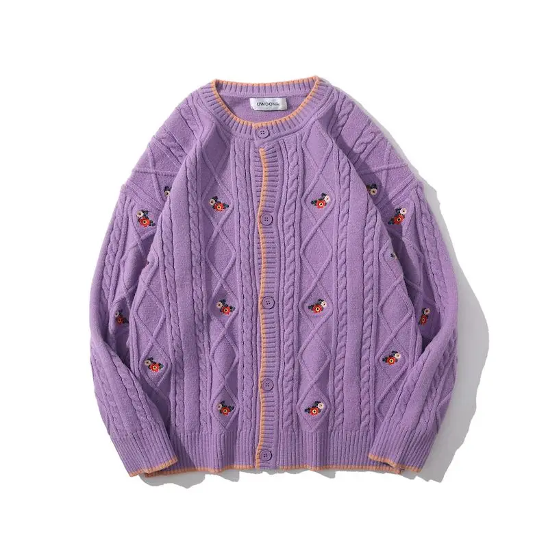 Autumn Winter Men's Cardigan Embroidery Florals Knitted Vintage Casual Couples Knitwears Loose Outwear Unisex Clothing
Autumn Winter Men's Cardigan Embroidery Florals Knitted Vintage Casual Couples Knitwears Loose Outwear Unisex Clothing