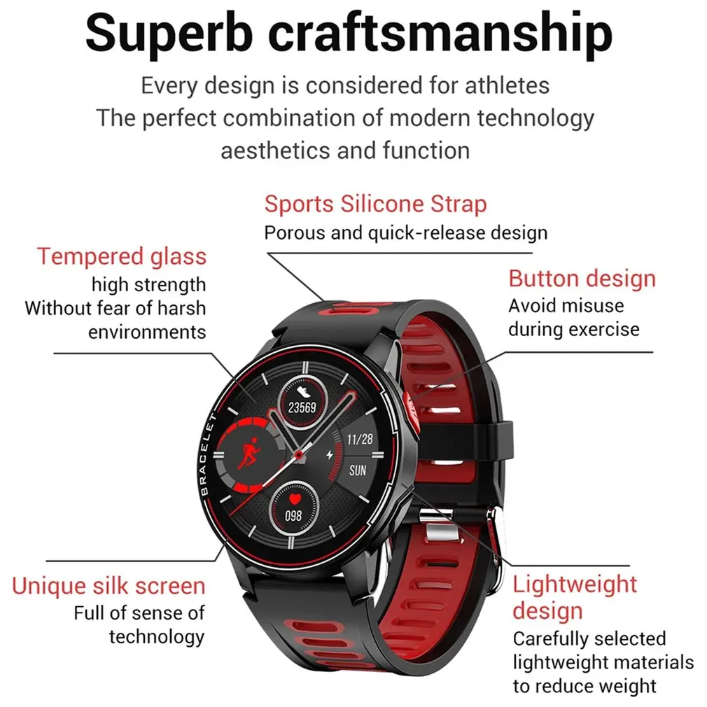 L6 Smart Watch IP68 Waterproof Sport Men Women Wireless Smartwatch Fitness Tracker For Android IOS Smart Watch
L6 Smart Watch IP68 Waterproof Sport Men Women Wireless Smartwatch Fitness Tracker For Android IOS Smart Watch