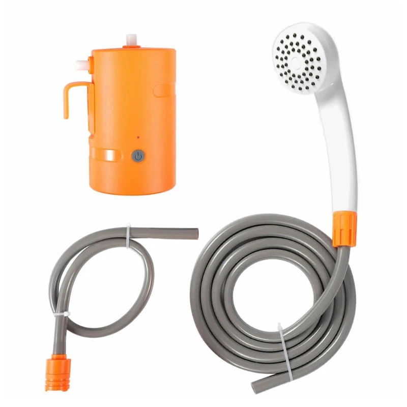 Portable Outdoor Shower Pump Waterproof Camping Shower Head USB Rechargeable Power Pump for Family Hiking Backpacking 
Portable Outdoor Shower Pump Waterproof Camping Shower Head USB Rechargeable Power Pump for Family Hiking Backpacking