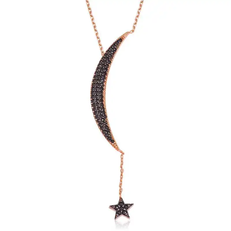 

Silverlina Silver Chain Moon Star Women 'S Necklace