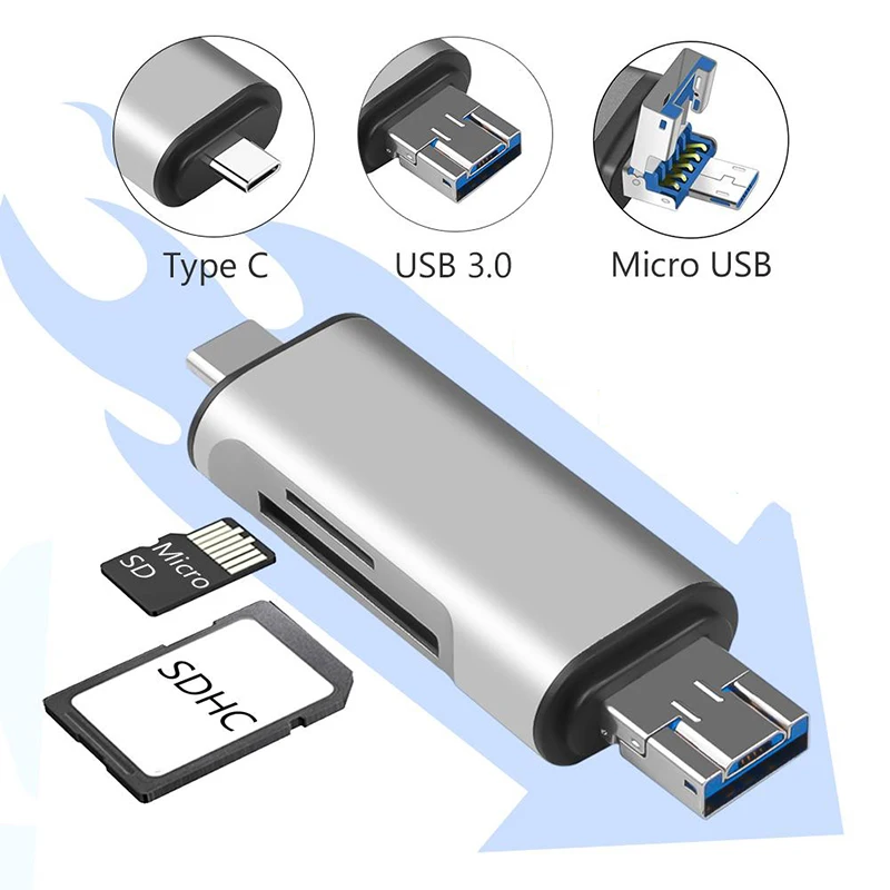 All In 1 Type C Card Reader for SD TF MicroSD Card Reader Micro USB OTG Adapter for Macbook Laptop PC for Android Phone Huawei
All In 1 Type C Card Reader for SD TF MicroSD Card Reader Micro USB OTG Adapter for Macbook Laptop PC for Android Phone Huawei