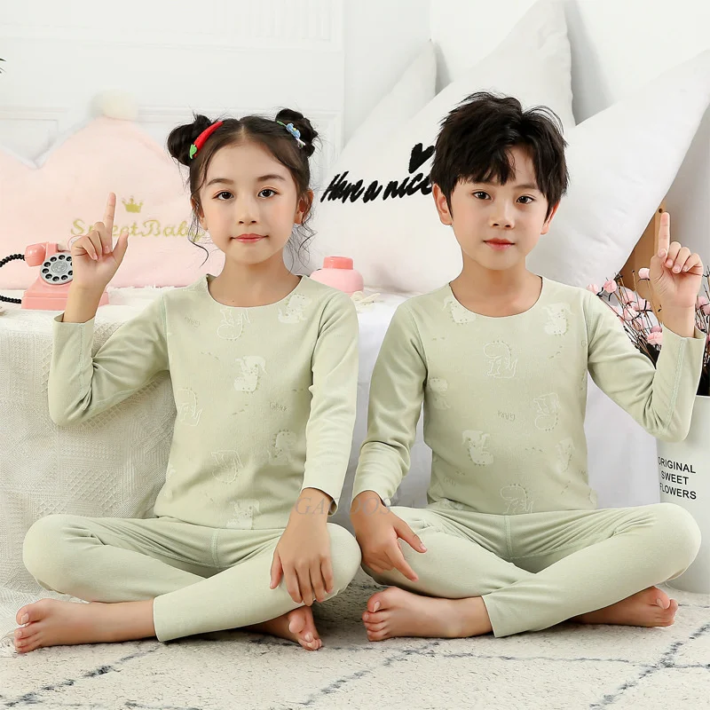 Winter Warm Teenages Thermal Underwear for Children Velvet Pajamas Sets Seamless Sleepwear For Girls Boys Dinosaur Kids Pyjamas
Winter Warm Teenages Thermal Underwear for Children Velvet Pajamas Sets Seamless Sleepwear For Girls Boys Dinosaur Kids Pyjamas