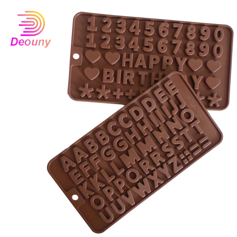 DEOUNY Silicone Letter Mold and Number Chocolate Mold With Fondant Cookies Bakeware Happy Birthday Cake Decorations Symbols 2pcs
DEOUNY Silicone Letter Mold and Number Chocolate Mold With Fondant Cookies Bakeware Happy Birthday Cake Decorations Symbols 2pcs