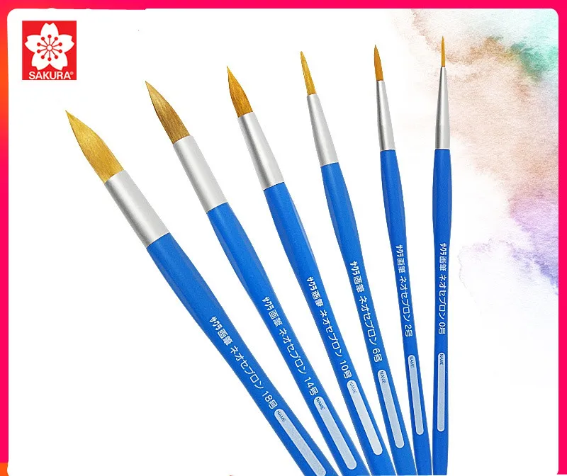 1Set Japan Sakura NF6-P Watercolor Paint Brush Nylon Fiber Round/Flat Special Use for Watercolor Gouache Acrylic Oil Painting
1Set Japan Sakura NF6-P Watercolor Paint Brush Nylon Fiber Round/Flat Special Use for Watercolor Gouache Acrylic Oil Painting