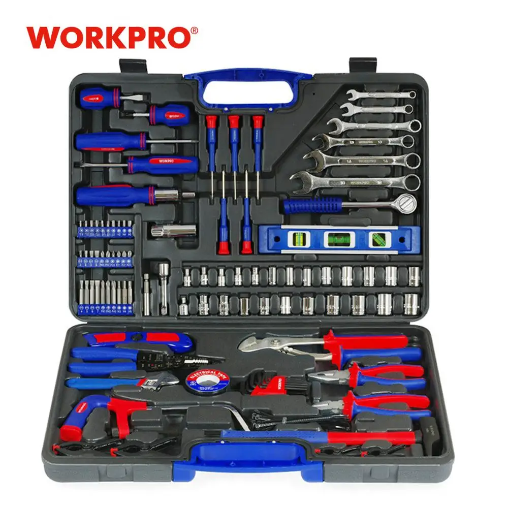 WORKPRO 139PC Home Tools Household Tool Set Screwdrivers Set Pliers Sockets Spanner Wrench
WORKPRO 139PC Home Tools Household Tool Set Screwdrivers Set Pliers Sockets Spanner Wrench