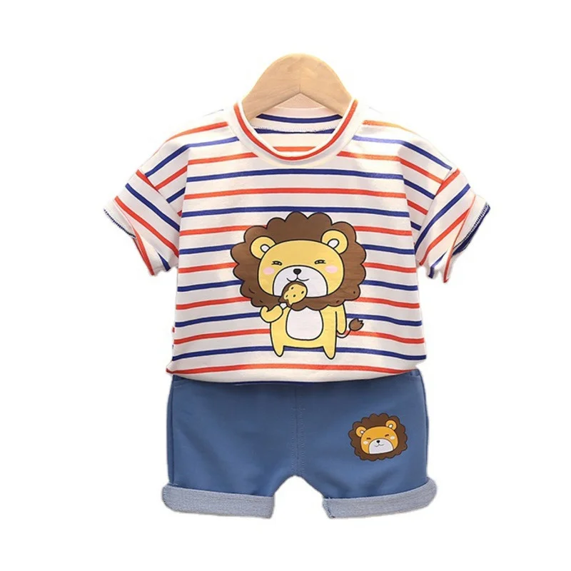 Baby Cartoon Clothes Summer Children Girls Boys Striped Casual T-Shirt Shorts 2Pcs/Sets Toddler Costume Kids Fashion Tracksuits
Baby Cartoon Clothes Summer Children Girls Boys Striped Casual T-Shirt Shorts 2Pcs/Sets Toddler Costume Kids Fashion Tracksuits