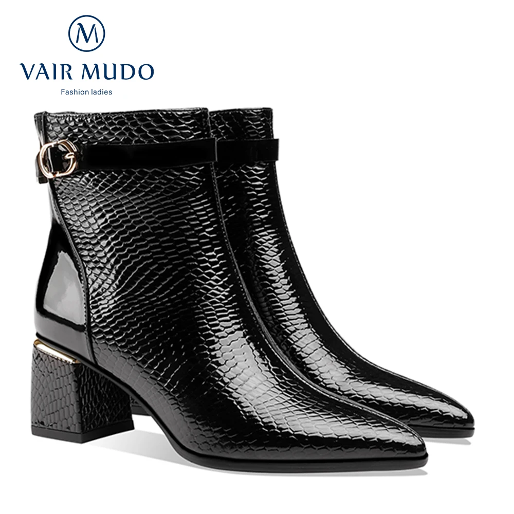VAIR MUDO Ankle Boots High Heels Autumn Winter Genuine Leather Elegant Fashion Shoes Pointed Toe Black Green Concise ShoesDX188L
VAIR MUDO Ankle Boots High Heels Autumn Winter Genuine Leather Elegant Fashion Shoes Pointed Toe Black Green Concise ShoesDX188L