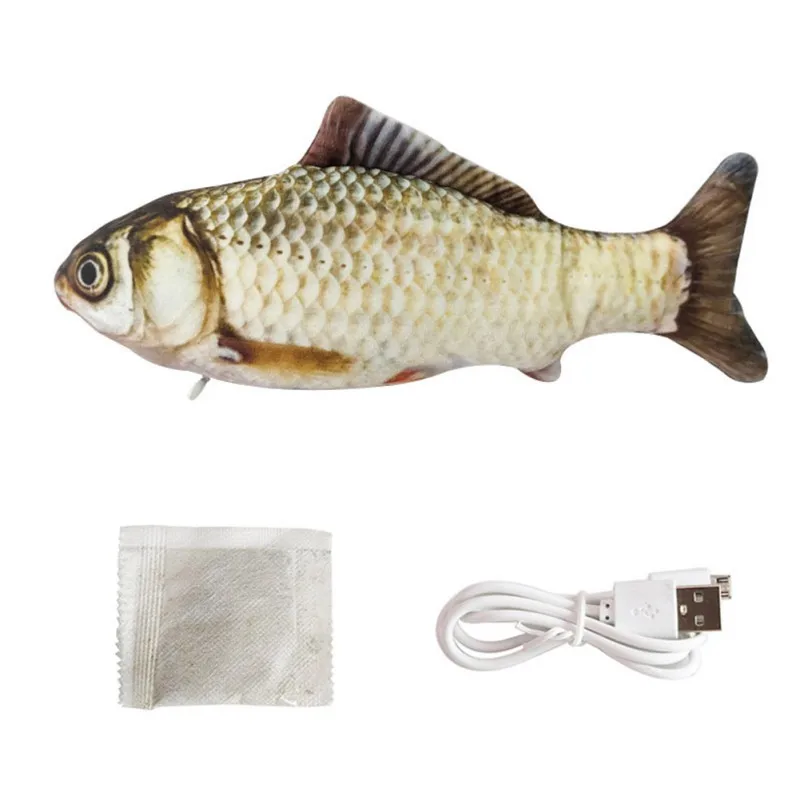 Cat USB Charger 3D Floppy Fish Interactive Electric Toy Pet Soft Plush Shaking Toy Stuffed Interactive Playing Soft Fish Toys
Cat USB Charger 3D Floppy Fish Interactive Electric Toy Pet Soft Plush Shaking Toy Stuffed Interactive Playing Soft Fish Toys