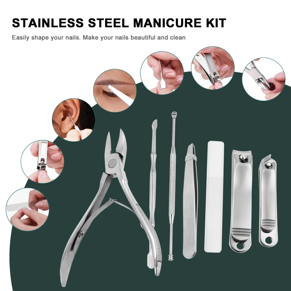 1 Set/7pcs Manicure Tool Kit Nail Pedicure Cutter Kit Nail Trimming Tool )
1 Set/7pcs Manicure Tool Kit Nail Pedicure Cutter Kit Nail Trimming Tool )
