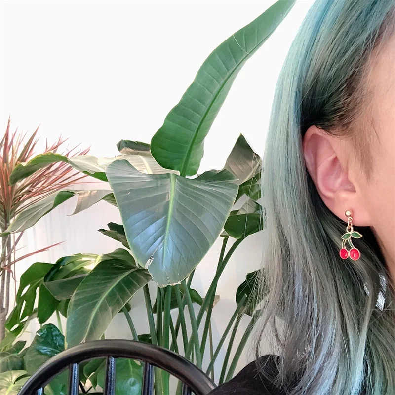 Fruit Cherry Earrings for Women Small Stud Earrings 2021 New Arrival Cherry Cute Cherry Fruit Earrings Trendy Fashion Jewelry
Fruit Cherry Earrings for Women Small Stud Earrings 2021 New Arrival Cherry Cute Cherry Fruit Earrings Trendy Fashion Jewelry