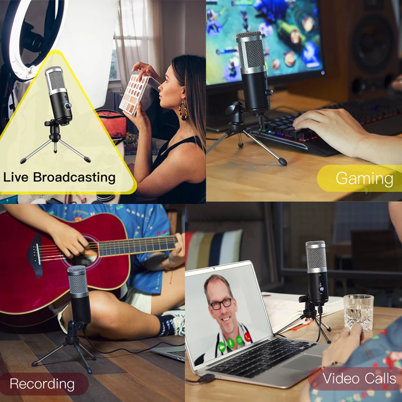 GGMM F1 Microphone USB Condenser Microphones for Laptop Mac Computer Recording Studio Streaming Gaming Karaoke Youtube Videos
GGMM F1 Microphone USB Condenser Microphones for Laptop Mac Computer Recording Studio Streaming Gaming Karaoke Youtube Videos