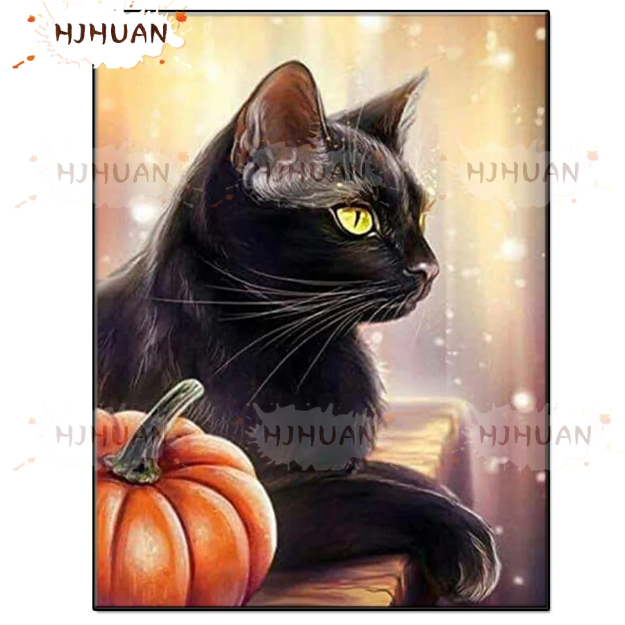 Black cat and jack-o'-lantern Full Square Diamond 5D DIY Diamond Painting 3D Embroidery Cross Stitch Rhinestone Painting Decor
Black cat and jack-o'-lantern Full Square Diamond 5D DIY Diamond Painting 3D Embroidery Cross Stitch Rhinestone Painting Decor