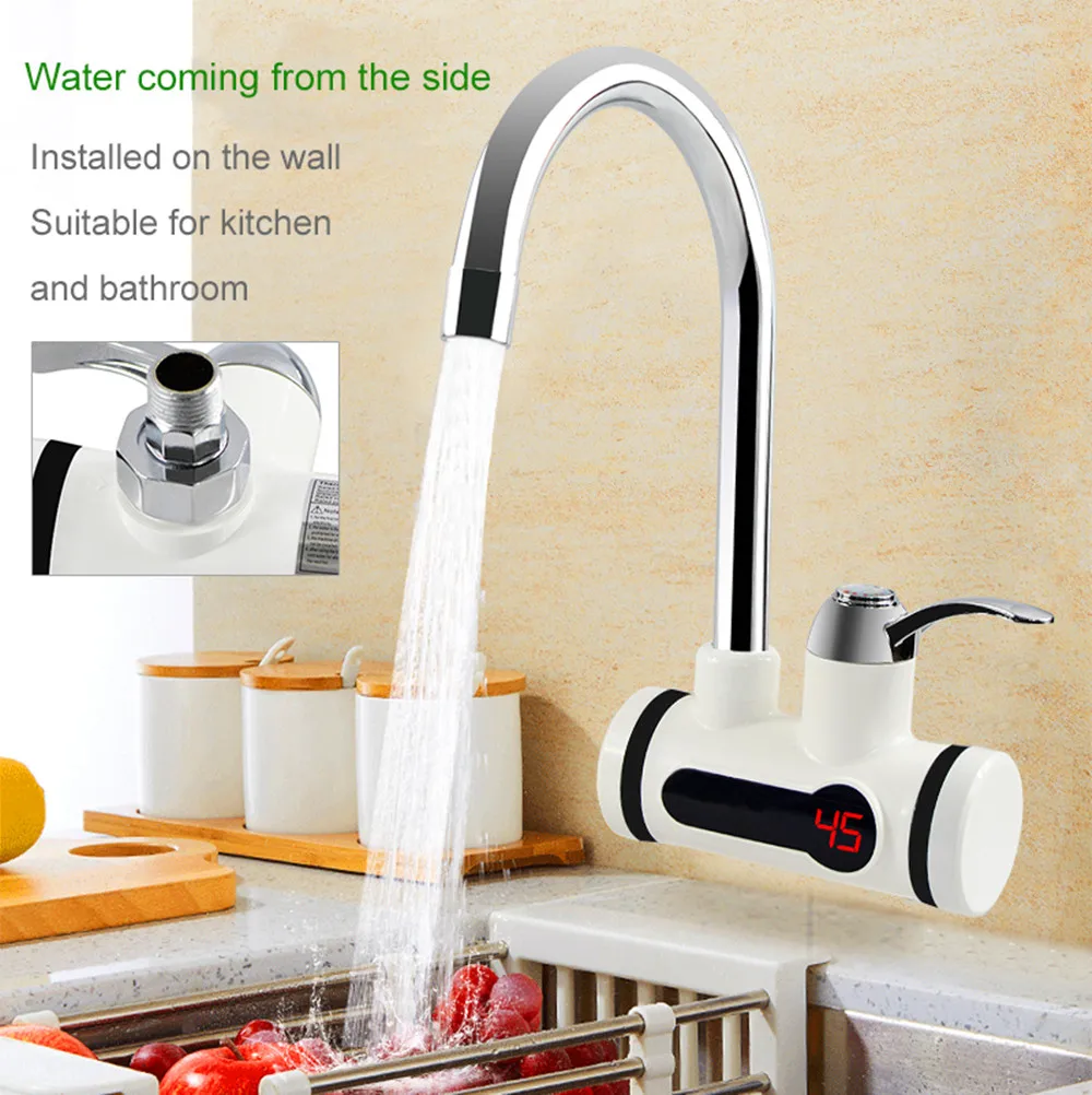 Electric Hot Water Heater Faucet Instant Tankless Kitchen Instant Heating Tap Water Heater with LED EU Plug Cold Heating Faucet
Electric Hot Water Heater Faucet Instant Tankless Kitchen Instant Heating Tap Water Heater with LED EU Plug Cold Heating Faucet