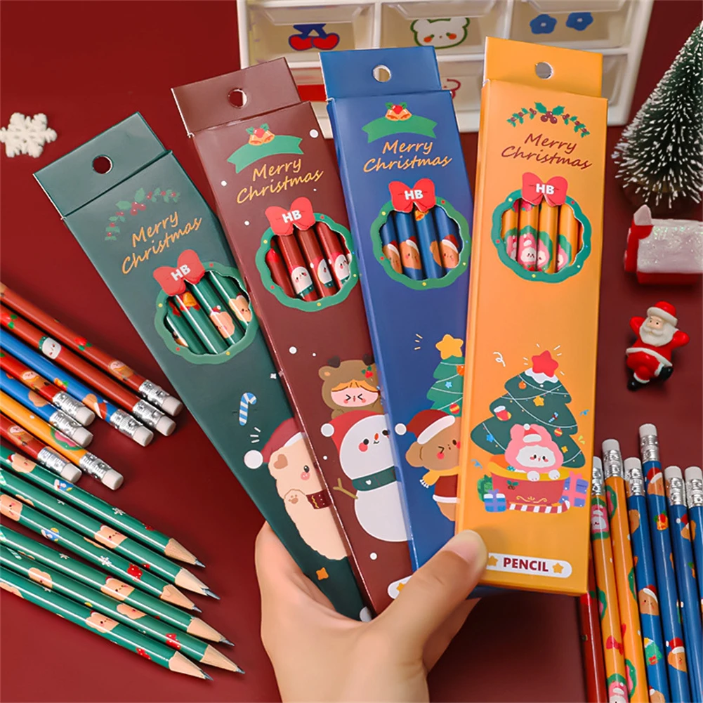 6pcs/box Christmas Gift Box HB Pencil with Eraser Tip Primary Students Christmas Practical Rewards Gifts Student Stationery
6pcs/box Christmas Gift Box HB Pencil with Eraser Tip Primary Students Christmas Practical Rewards Gifts Student Stationery