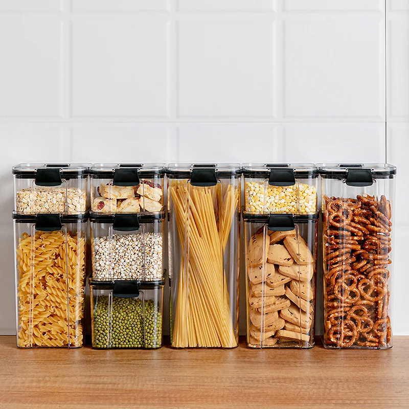 700/1300/1800ML Food Storage Container Kitchen Refrigerator Noodle Box Multigrain Storage Tank Transparent Plastic Sealed Cans
700/1300/1800ML Food Storage Container Kitchen Refrigerator Noodle Box Multigrain Storage Tank Transparent Plastic Sealed Cans