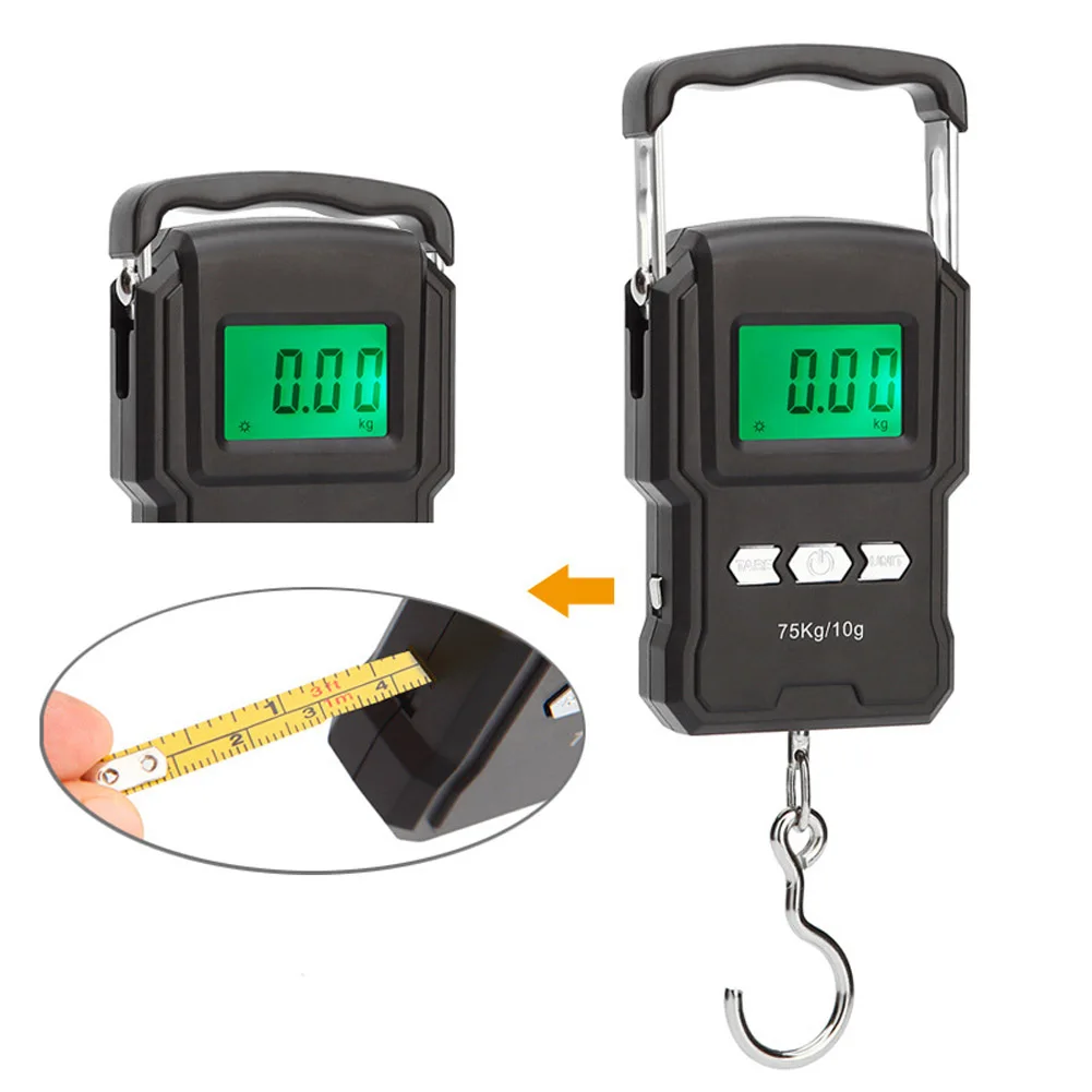 75Kg/10g Electronic Weighing Scale Mini Electronic Scale Fishing Travel Hanging Hook Digital Weighing Scales for Fishing Travel
75Kg/10g Electronic Weighing Scale Mini Electronic Scale Fishing Travel Hanging Hook Digital Weighing Scales for Fishing Travel