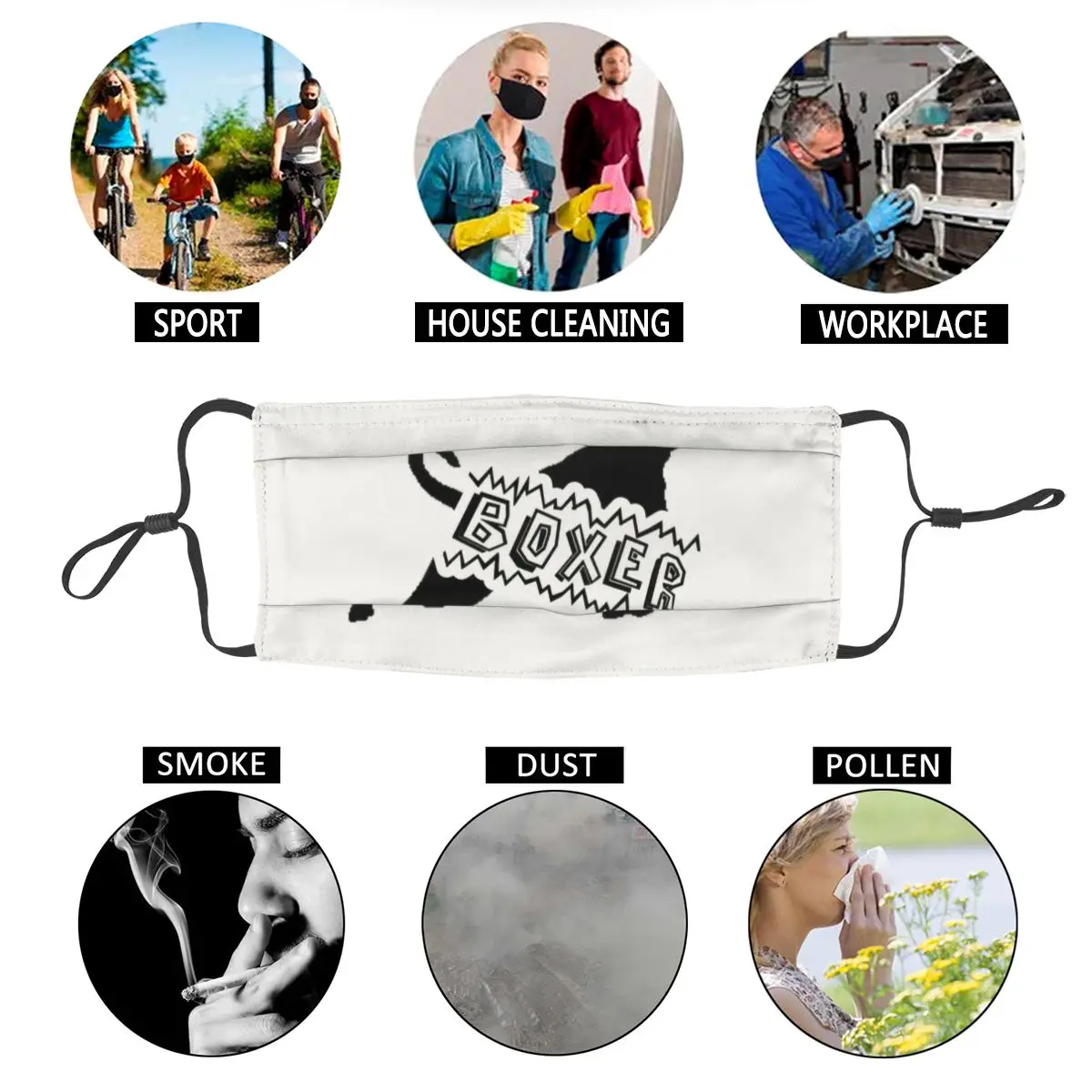 Funny Boxer Dog Reusable Mouth Face Mask Adult Animal Pet Dustproof Mask Protection Cover Respirator
Funny Boxer Dog Reusable Mouth Face Mask Adult Animal Pet Dustproof Mask Protection Cover Respirator