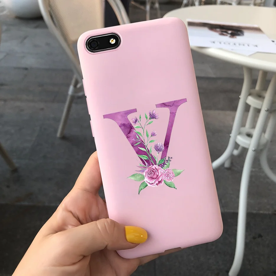 Чехол с буквами для Huawei Y5 2018 5 45 дюйма Lite блестящий силиконовый мягкий бампер