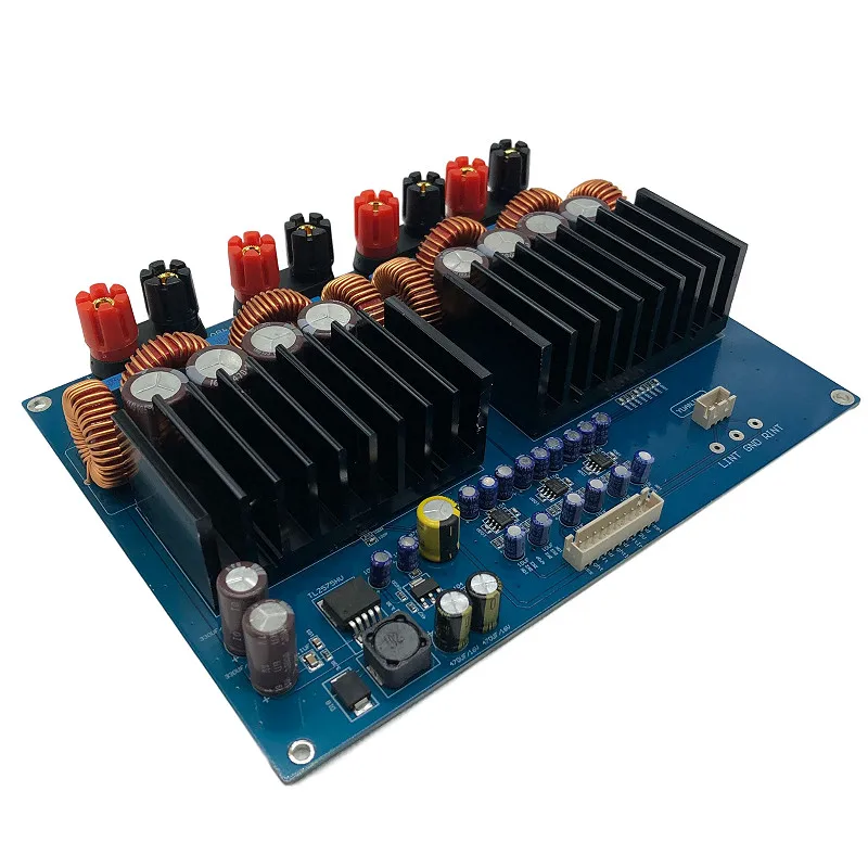 600W/3 ohm + 2*300W/6 ohm TAS5630 2.1 high-power digital power amplifier board (1200W)
600W/3 ohm + 2*300W/6 ohm TAS5630 2.1 high-power digital power amplifier board (1200W)