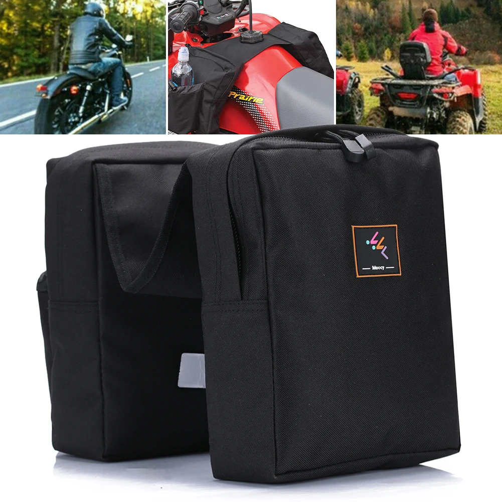 

Universal Motorcycle ATV Tank Bag TV Snowmobile Saddlebag 600D Oxford Cloth Fuel Tank Bag Motorcycle Cargo Storage Saddle Bag