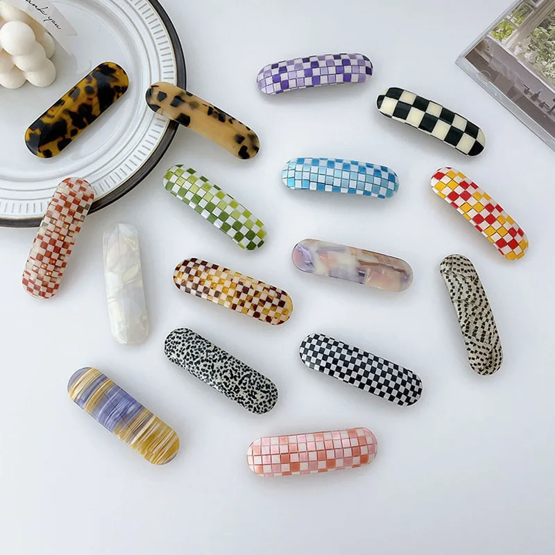 Oval Chessboard Hair Clip Grids Hair Grip Leopard Hairpins Barrettes for Girls Women Hair Accessories
Oval Chessboard Hair Clip Grids Hair Grip Leopard Hairpins Barrettes for Girls Women Hair Accessories