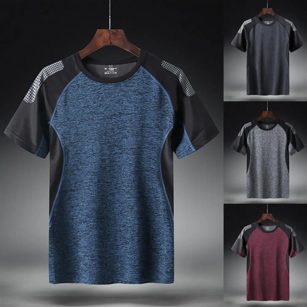 O Neck Patchwork Color Men T-shirt Soft Short Sleeve Slim Sport T-shirt Sportwear
O Neck Patchwork Color Men T-shirt Soft Short Sleeve Slim Sport T-shirt Sportwear