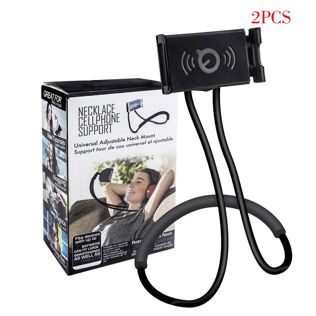 2 Pieces Neck Hanging Phone Holder Bendable Free Hand Smartphone Stand Cellphone Mount Accessories
2 Pieces Neck Hanging Phone Holder Bendable Free Hand Smartphone Stand Cellphone Mount Accessories