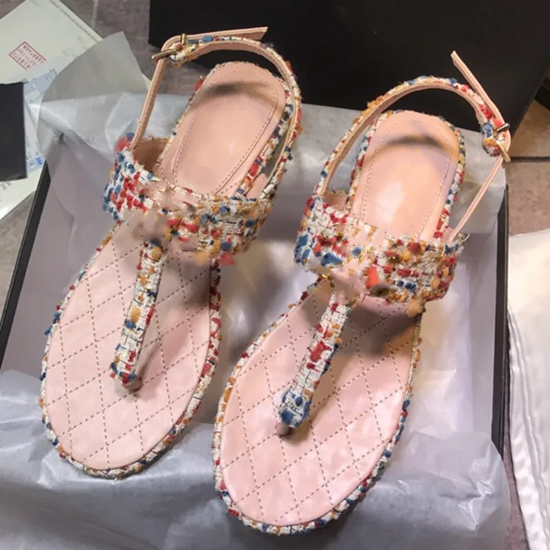 Prowow Checkered Woman Shoes Buckle Strap Sandals Mixed Color Flip-Flops Summer Flats Ladies Sandals Fashion Round Toe Shoes2021
Prowow Checkered Woman Shoes Buckle Strap Sandals Mixed Color Flip-Flops Summer Flats Ladies Sandals Fashion Round Toe Shoes2021