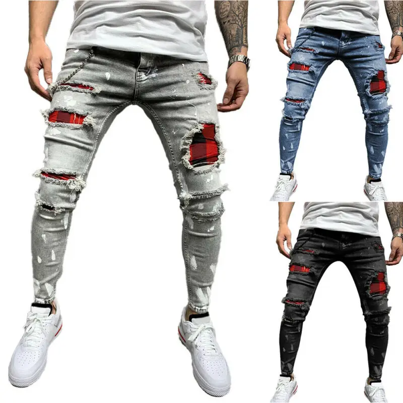 Mens Ripped Skinny Jeans Slim Fit Stretch Casual Denim Pants Distressed Trousers
Mens Ripped Skinny Jeans Slim Fit Stretch Casual Denim Pants Distressed Trousers