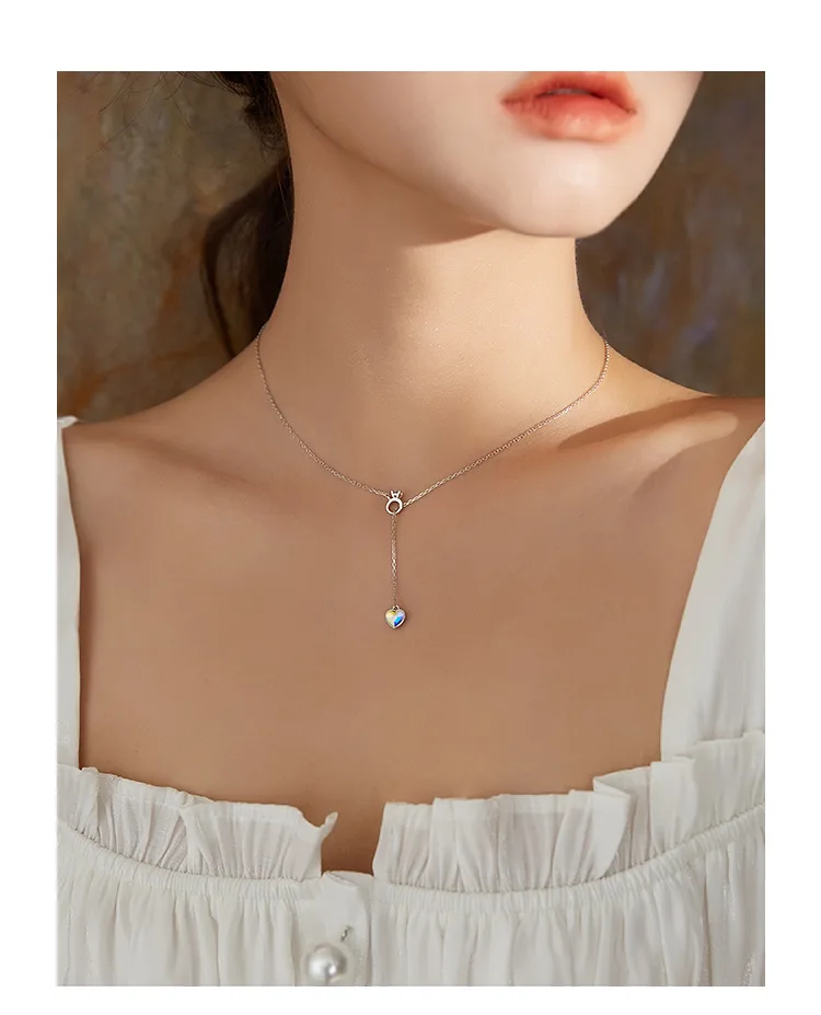 925 sterling silver jewelry with new ins simple tassel love pendant personalized clavicle chain necklace for female lover gifts
925 sterling silver jewelry with new ins simple tassel love pendant personalized clavicle chain necklace for female lover gifts