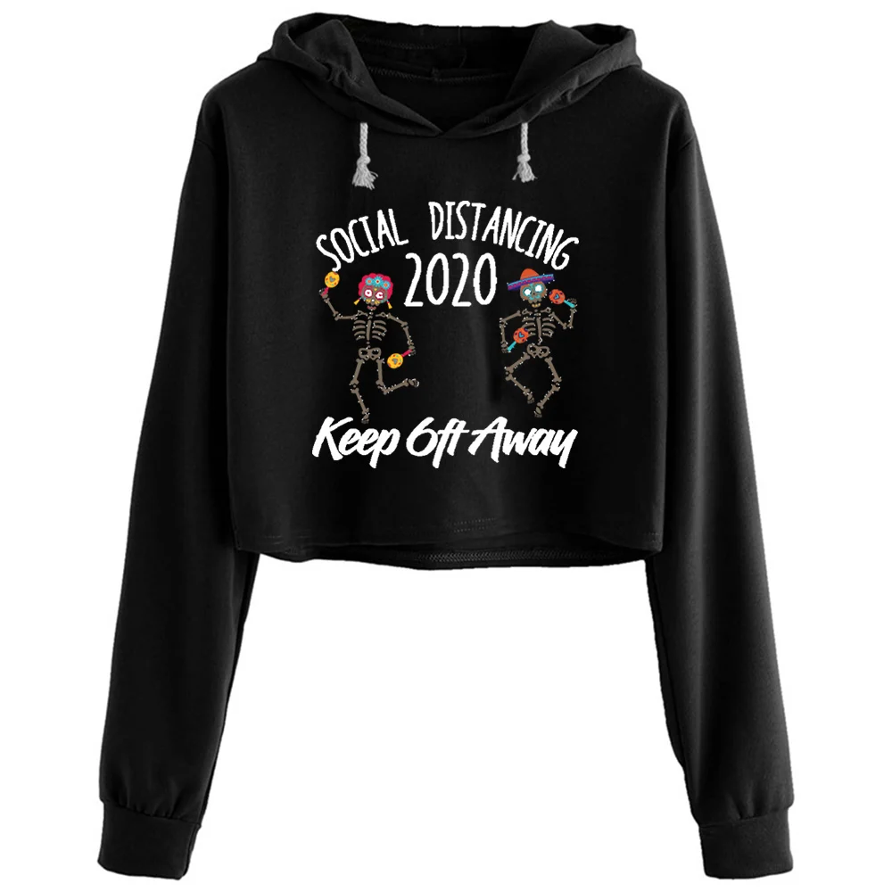 Social Distancing 2020 Dancing Skeleton Crop Hoodies Women Korean Y2k Kawaii Goth Pullover For Girls 
Social Distancing 2020 Dancing Skeleton Crop Hoodies Women Korean Y2k Kawaii Goth Pullover For Girls