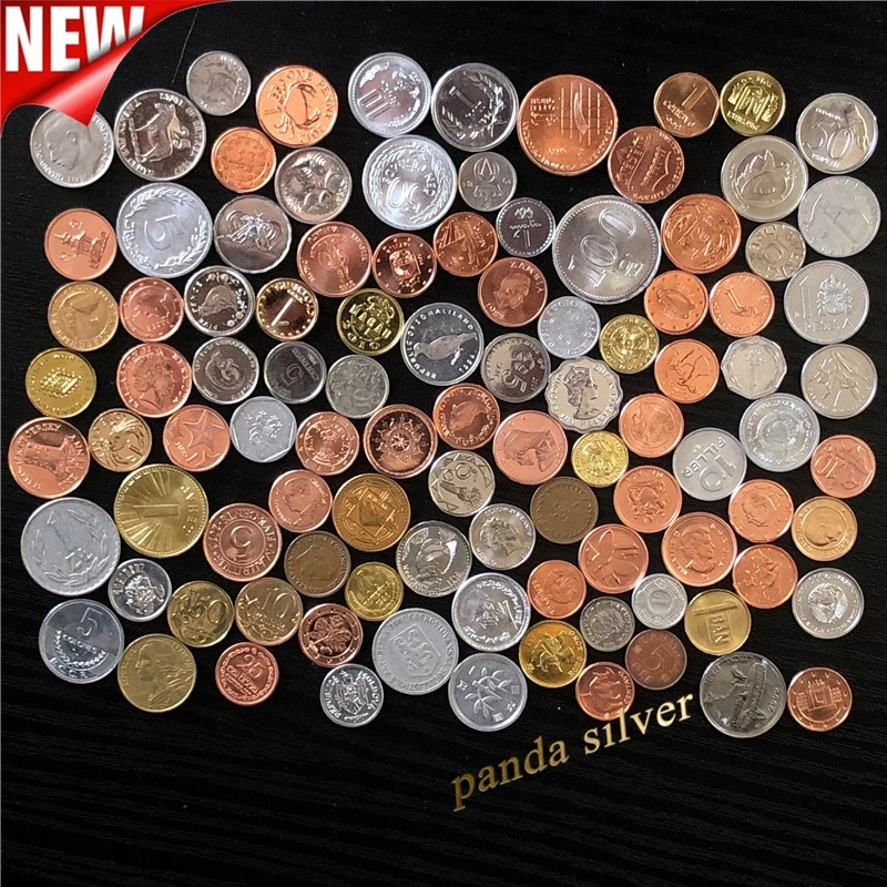 

Произвольные монеты 100 из разных стран, НАСТОЯЩИЕ Оригинальные монеты, коллекционные предметы для страны Азии, Африки, Америки, коллекционн...