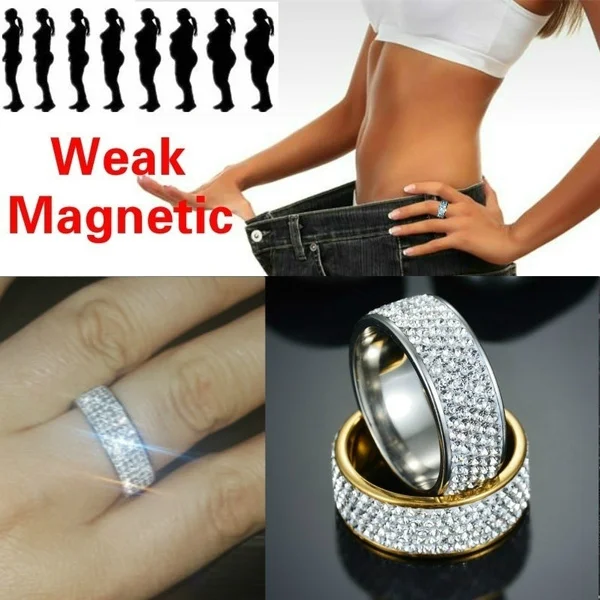 Charm Fashion Jewelry Gold and Silver Weight Loss Ring Stainless Steel Ring Diamond Ring Health Care Ring Weight Loss
Charm Fashion Jewelry Gold and Silver Weight Loss Ring Stainless Steel Ring Diamond Ring Health Care Ring Weight Loss