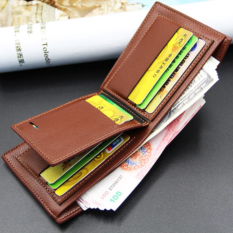 Men Short Bifold Faux Leather Wallet Fashion Zip Coin Purse Small Card Holder portfolio Portomonee Wallets for Mens Money Bag
Men Short Bifold Faux Leather Wallet Fashion Zip Coin Purse Small Card Holder portfolio Portomonee Wallets for Mens Money Bag