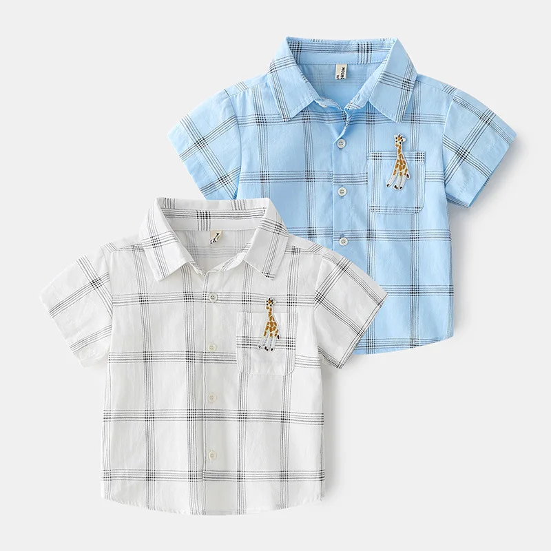 Boys Tops 2022 Summer New Children's Clothing Fashion Thin Pure Cotton Plaid Shirt Korean Style Cartoon Kids Clothes 2-6y Boy
Boys Tops 2022 Summer New Children's Clothing Fashion Thin Pure Cotton Plaid Shirt Korean Style Cartoon Kids Clothes 2-6y Boy